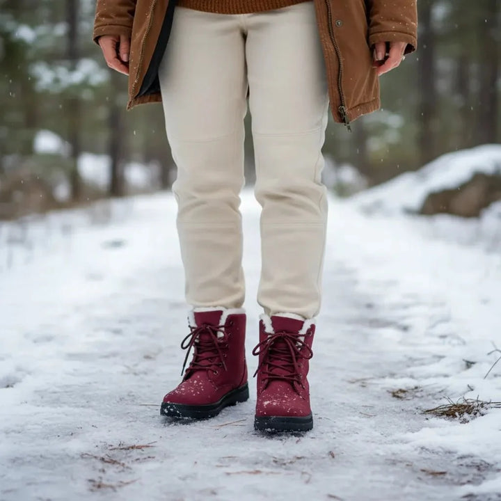 Peyton | Womens Lace-Up Faux Fur Snow Boots