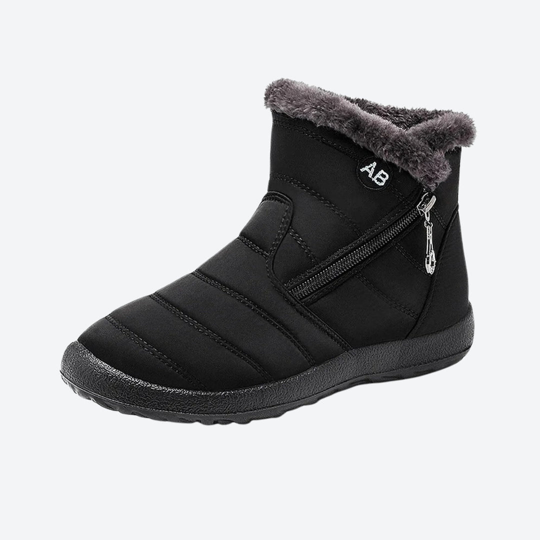 Womens quilted snow ankle boots, view 1