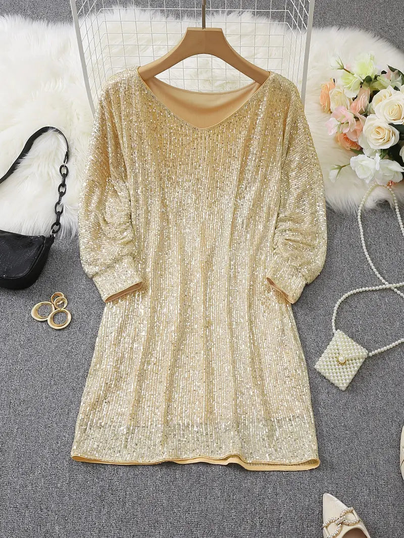 Heidi | Sequin Off-Shoulder Mini Dress