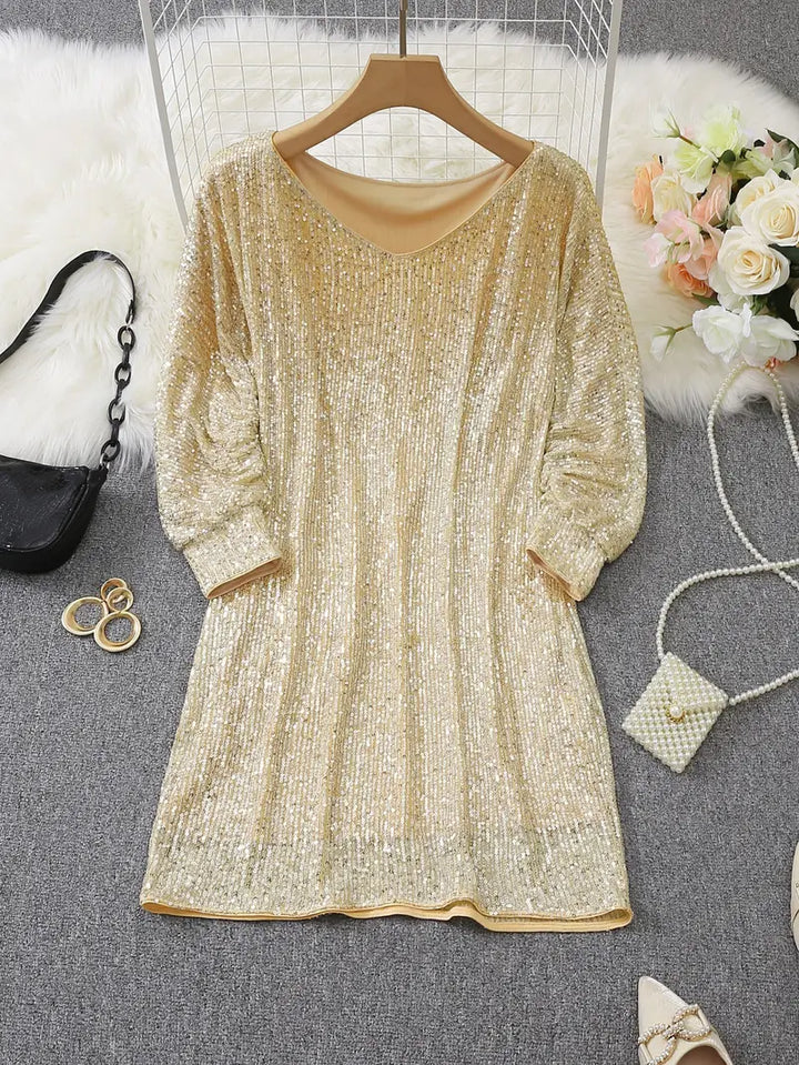 Heidi | Sequin Off-Shoulder Mini Dress