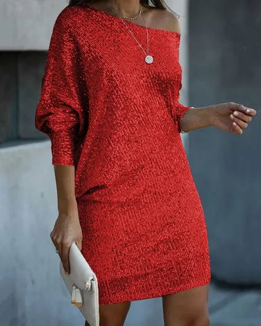 Heidi | Sequin Off-Shoulder Mini Dress