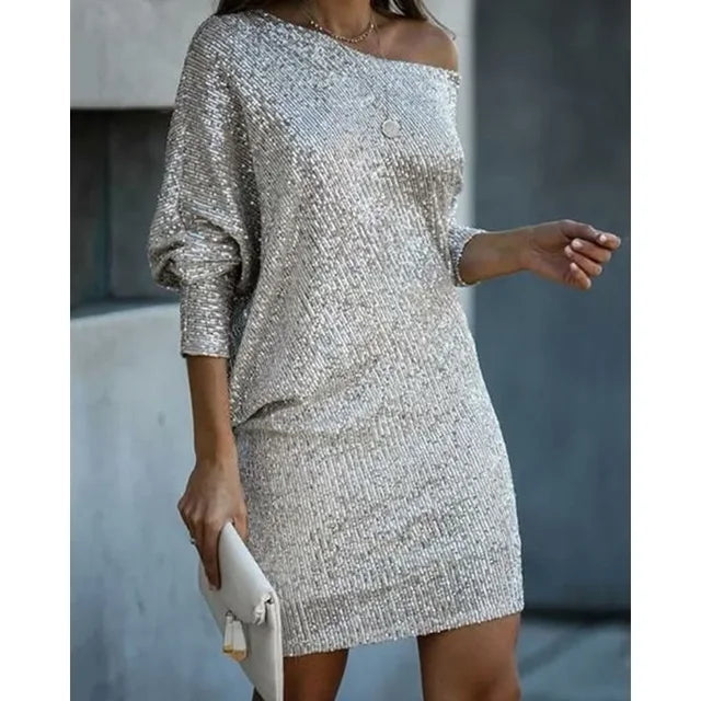 Heidi | Sequin Off-Shoulder Mini Dress