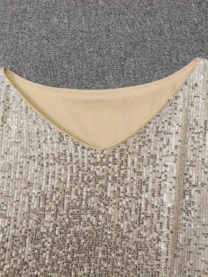 Heidi womens sequin off-shoulder mini dress