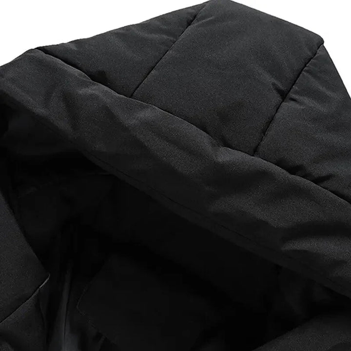 Mens quilted hooded puffer jacket, view 8