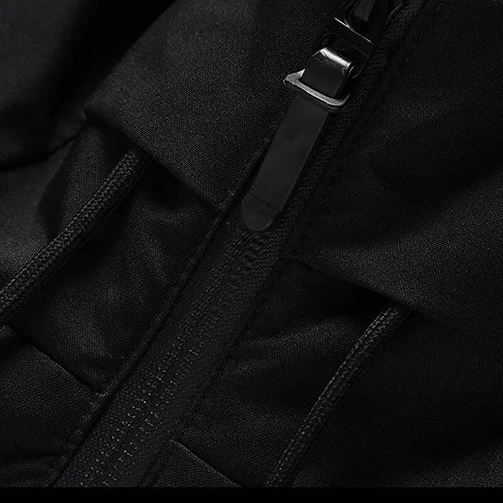 Mens quilted hooded puffer jacket, view 7