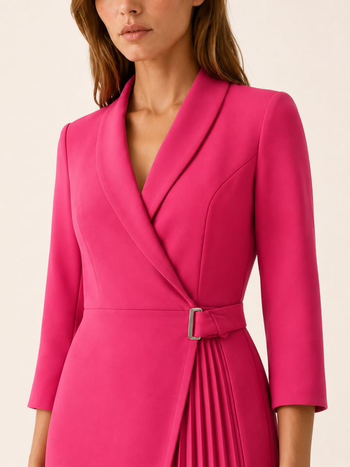 Womens blazer dress notched collar, view 8