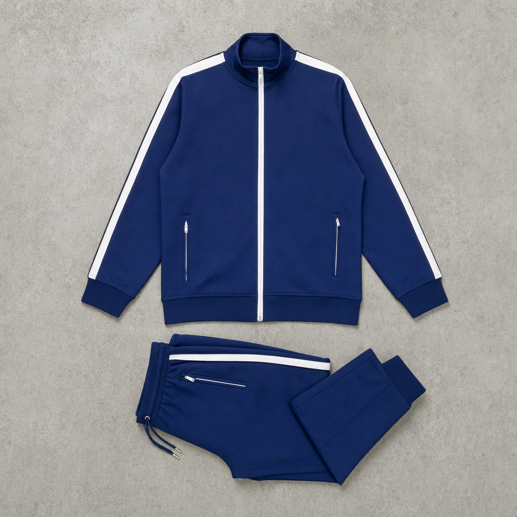 Finn mens striped tracksuit set