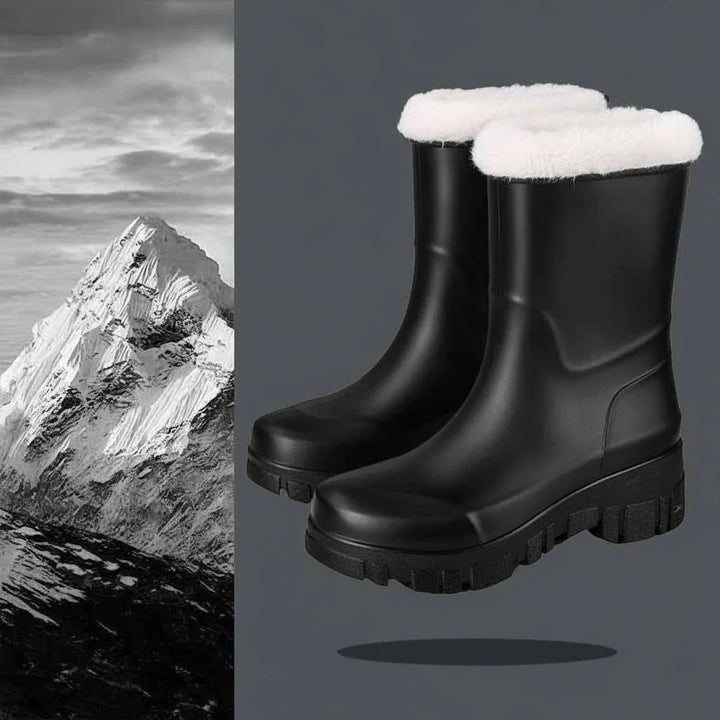 Ruby | Womens Winter Pull on Chunky Sole Mid Calf Boots