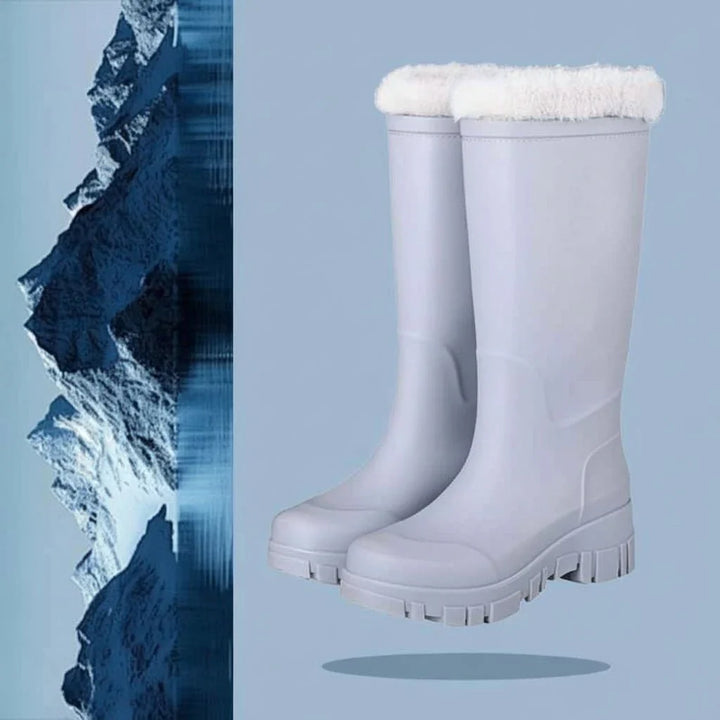Ruby | Womens Winter Pull on Chunky Sole Mid Calf Boots