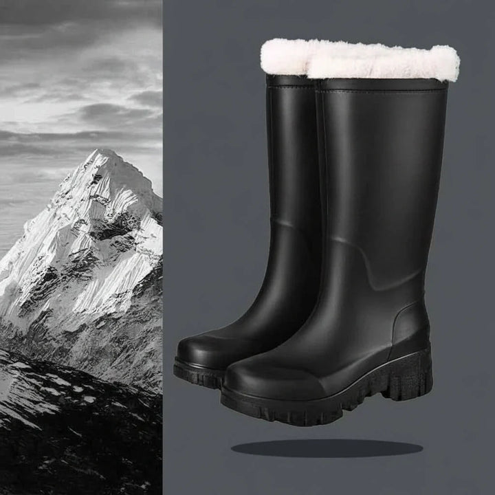 Ruby | Womens Winter Pull on Chunky Sole Mid Calf Boots