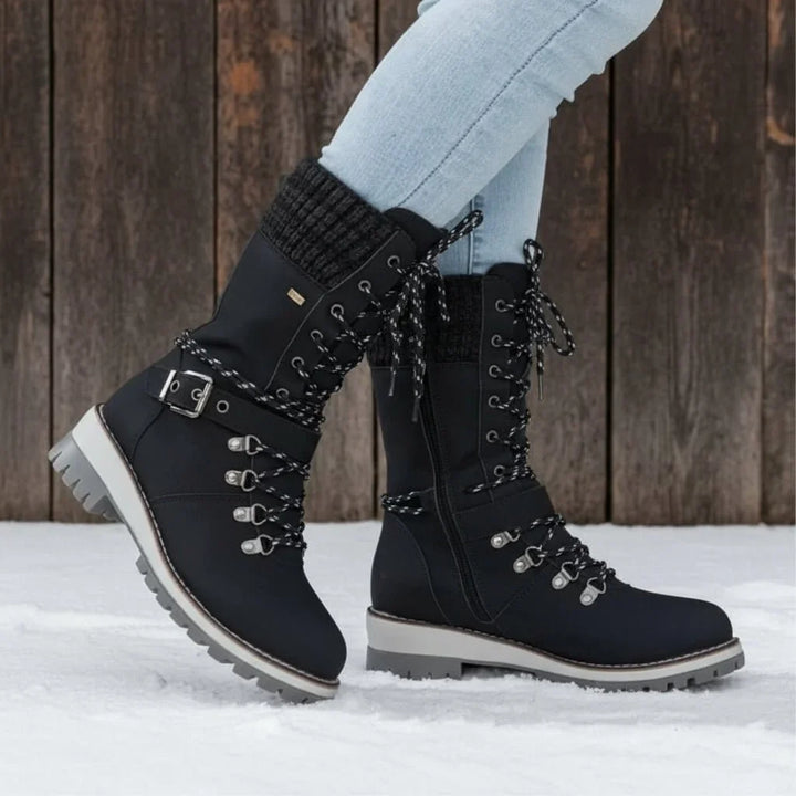 Holly | Lace-Up Chunky Sole Winter Boots