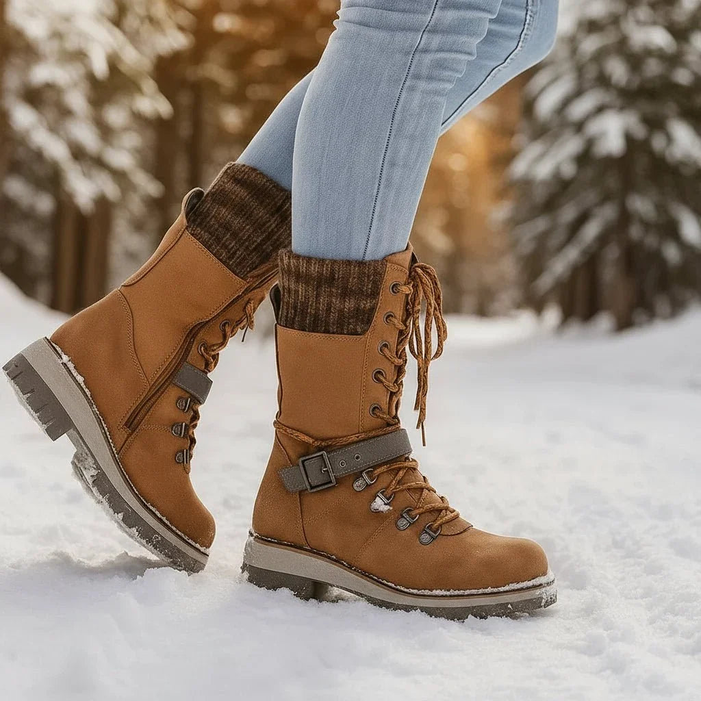 Holly | Lace-Up Chunky Sole Winter Boots