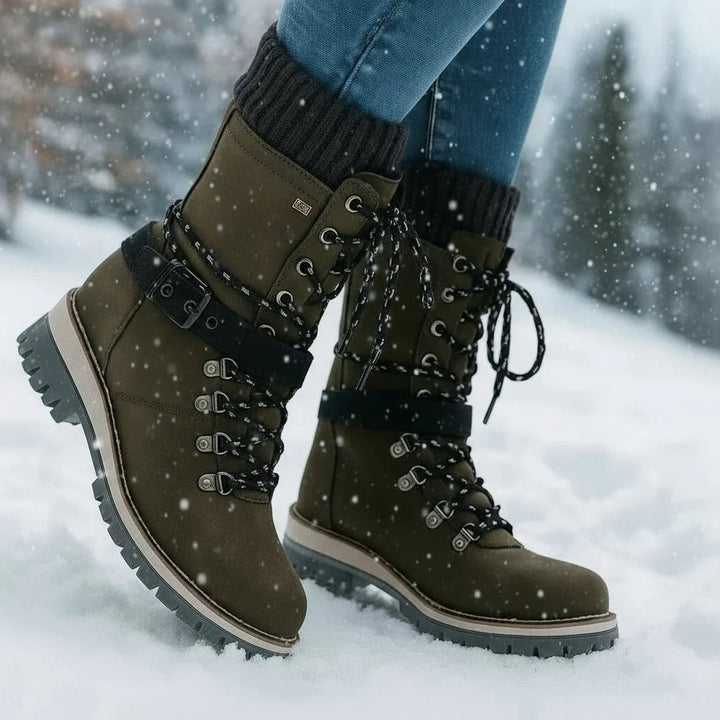 Holly | Lace-Up Chunky Sole Winter Boots