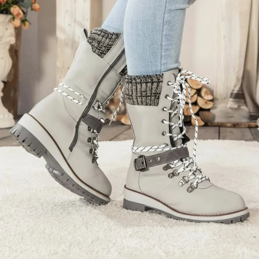 Holly | Lace-Up Chunky Sole Winter Boots