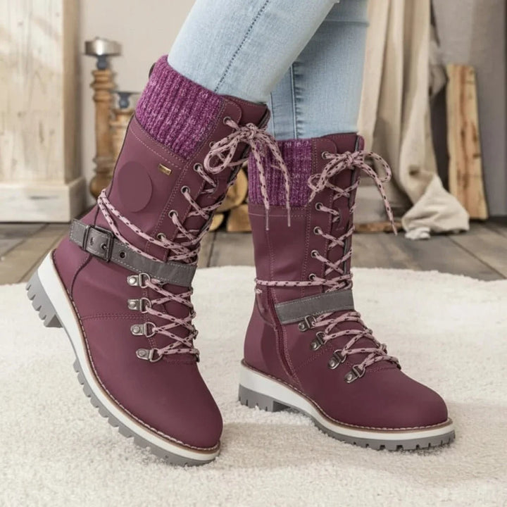 Holly | Lace-Up Chunky Sole Winter Boots