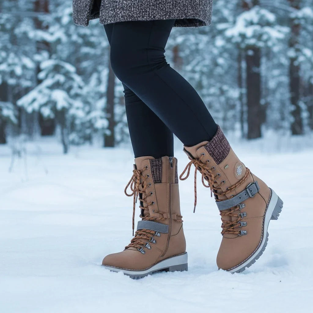 Holly | Lace-Up Chunky Sole Winter Boots