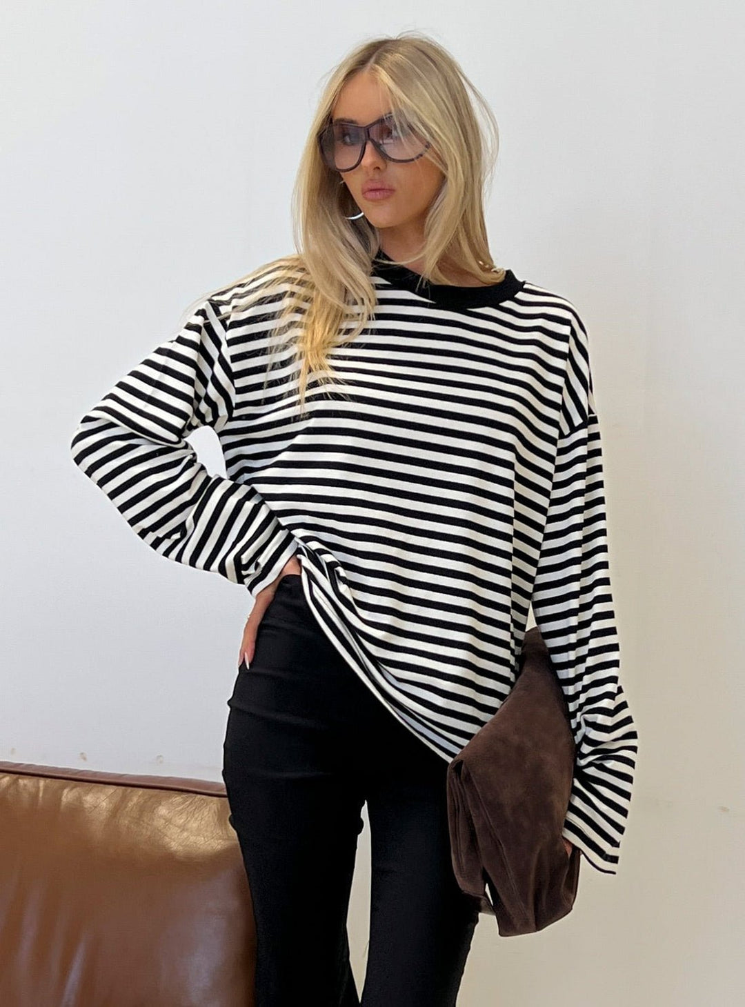 Bailey | Oversized Sweater Striped Long Sleeve