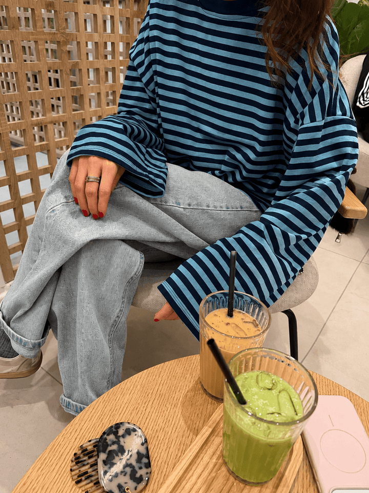 Bailey | Oversized Sweater Striped Long Sleeve