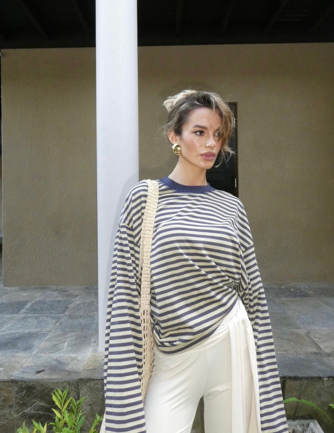 Bailey | Oversized Sweater Striped Long Sleeve