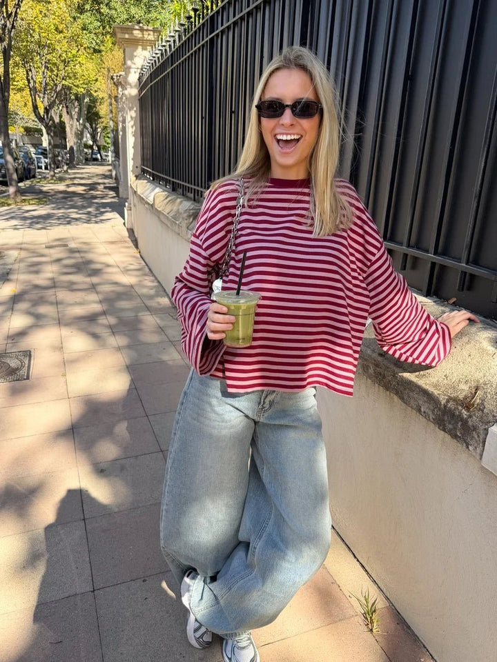 Bailey | Oversized Sweater Striped Long Sleeve