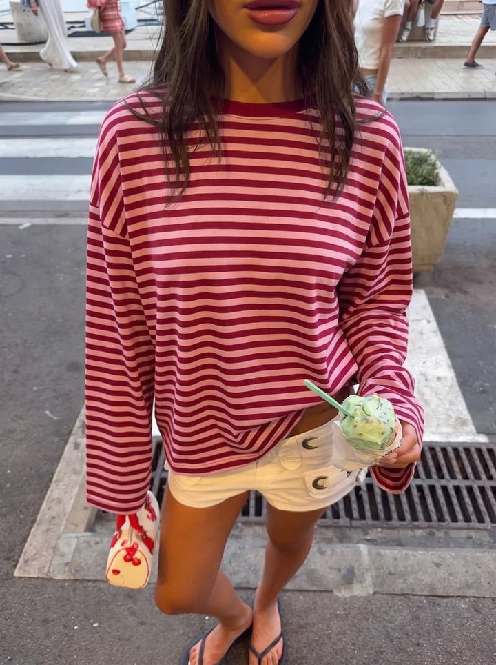Bailey | Oversized Sweater Striped Long Sleeve