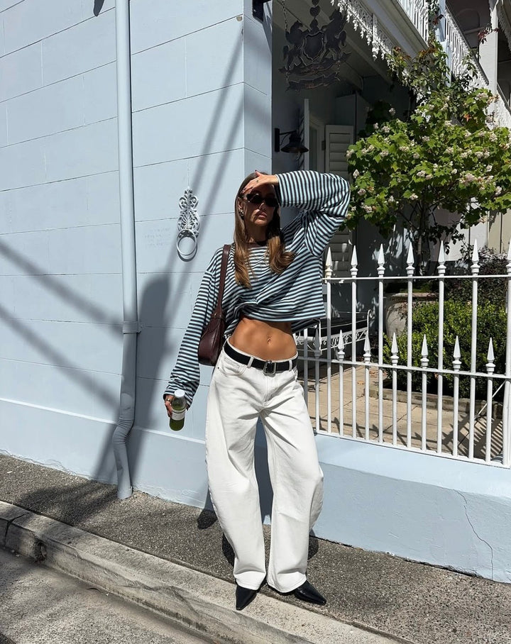Bailey | Oversized Sweater Striped Long Sleeve