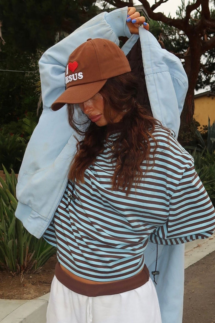 Bailey womens oversized striped sweater