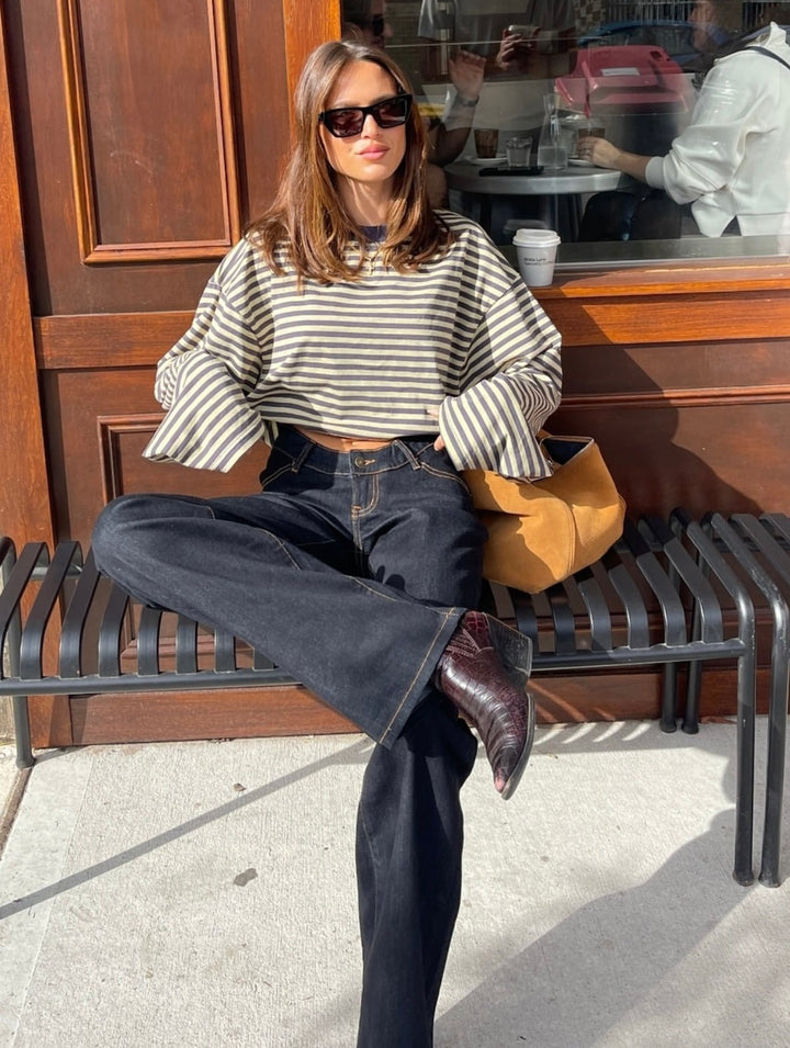 Bailey | Oversized Sweater Striped Long Sleeve