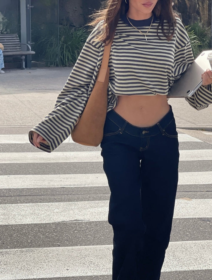 Bailey | Oversized Sweater Striped Long Sleeve