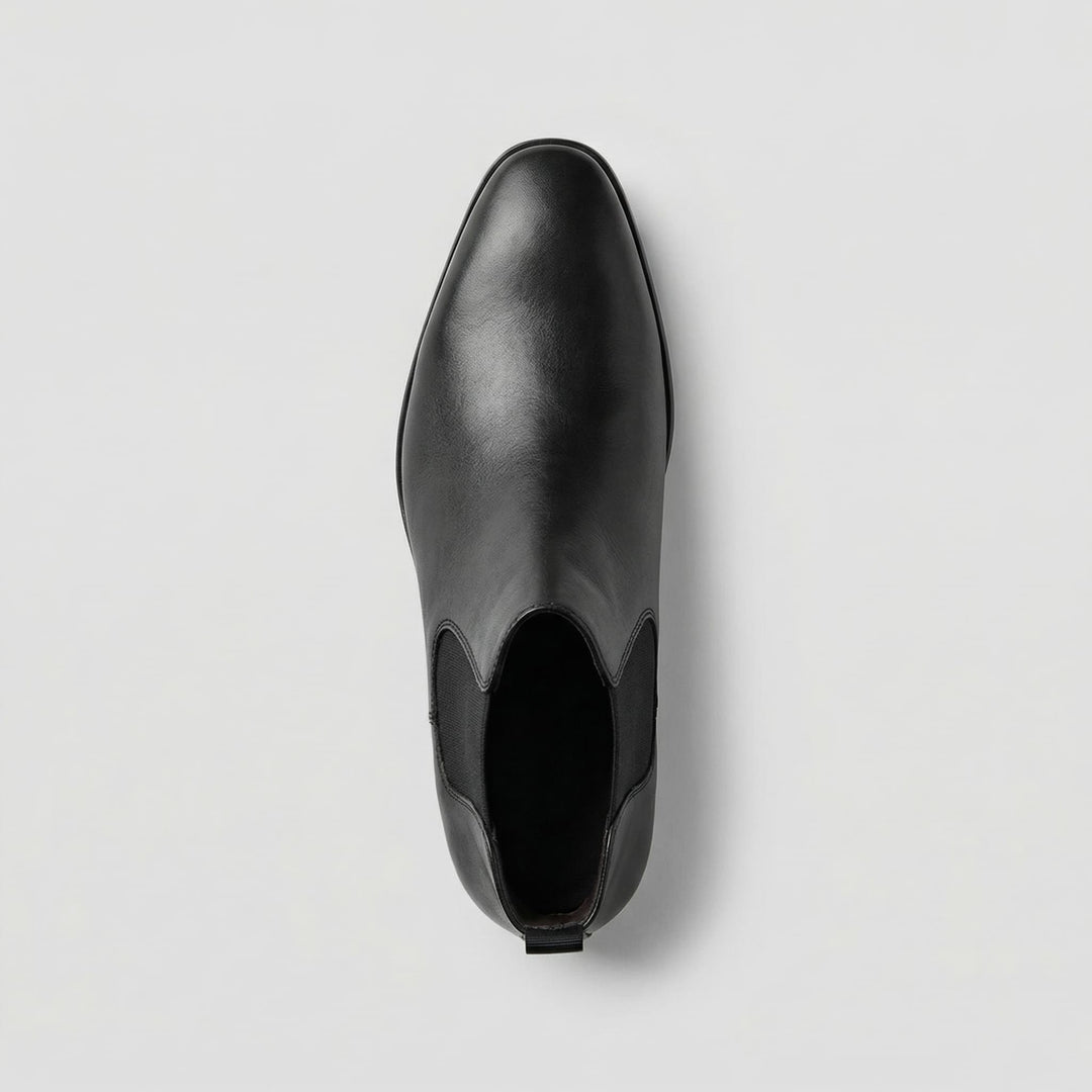 Mens chelsea boots leather, view 4