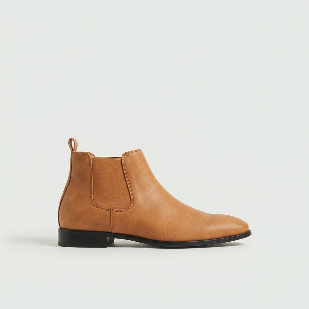 Mens chelsea boots leather, view 2