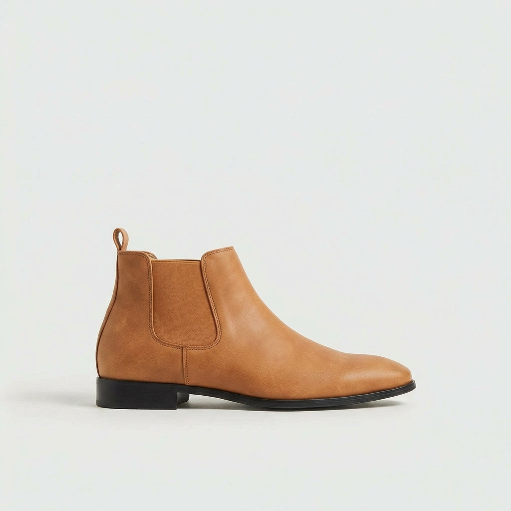 Mens chelsea boots leather, view 2