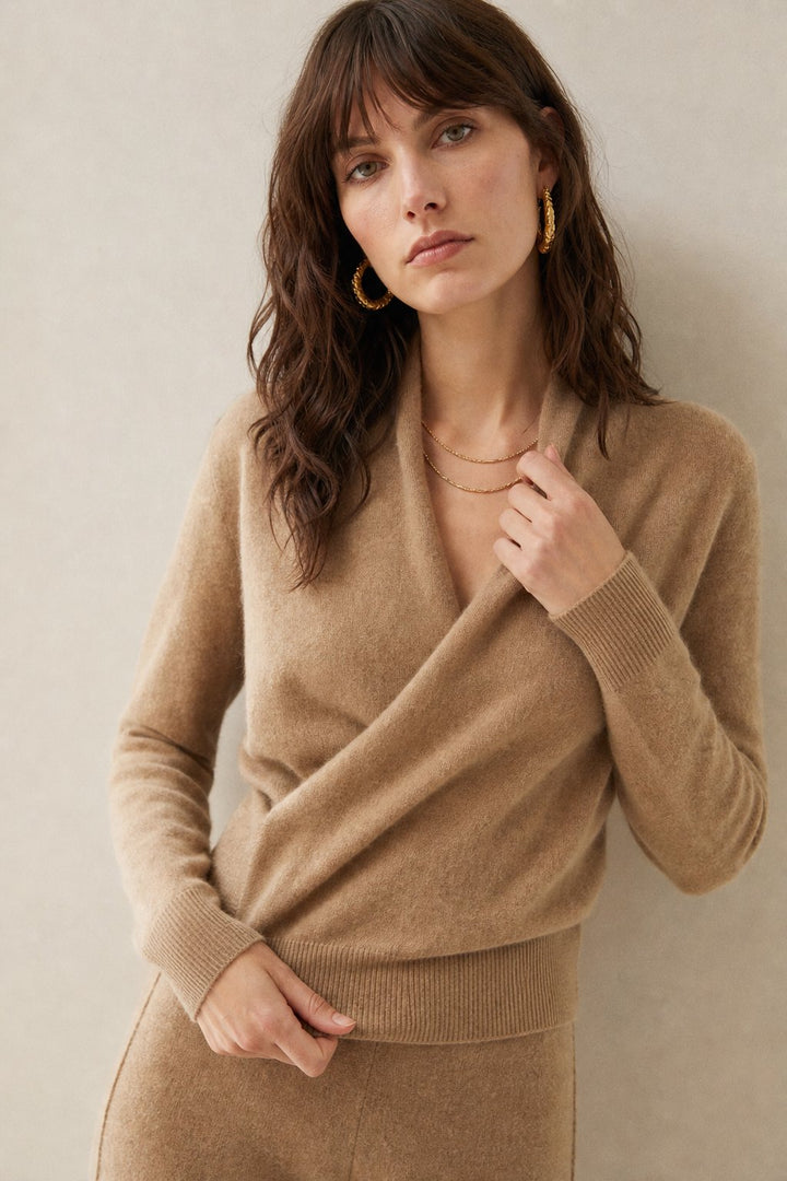 Ivy | Womens Wrap Sweater Long Sleeve Relaxed