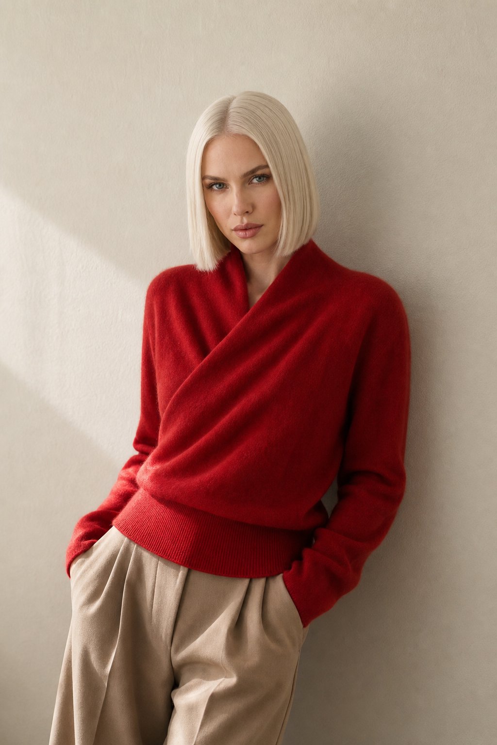 Ivy | Womens Wrap Sweater Long Sleeve Relaxed