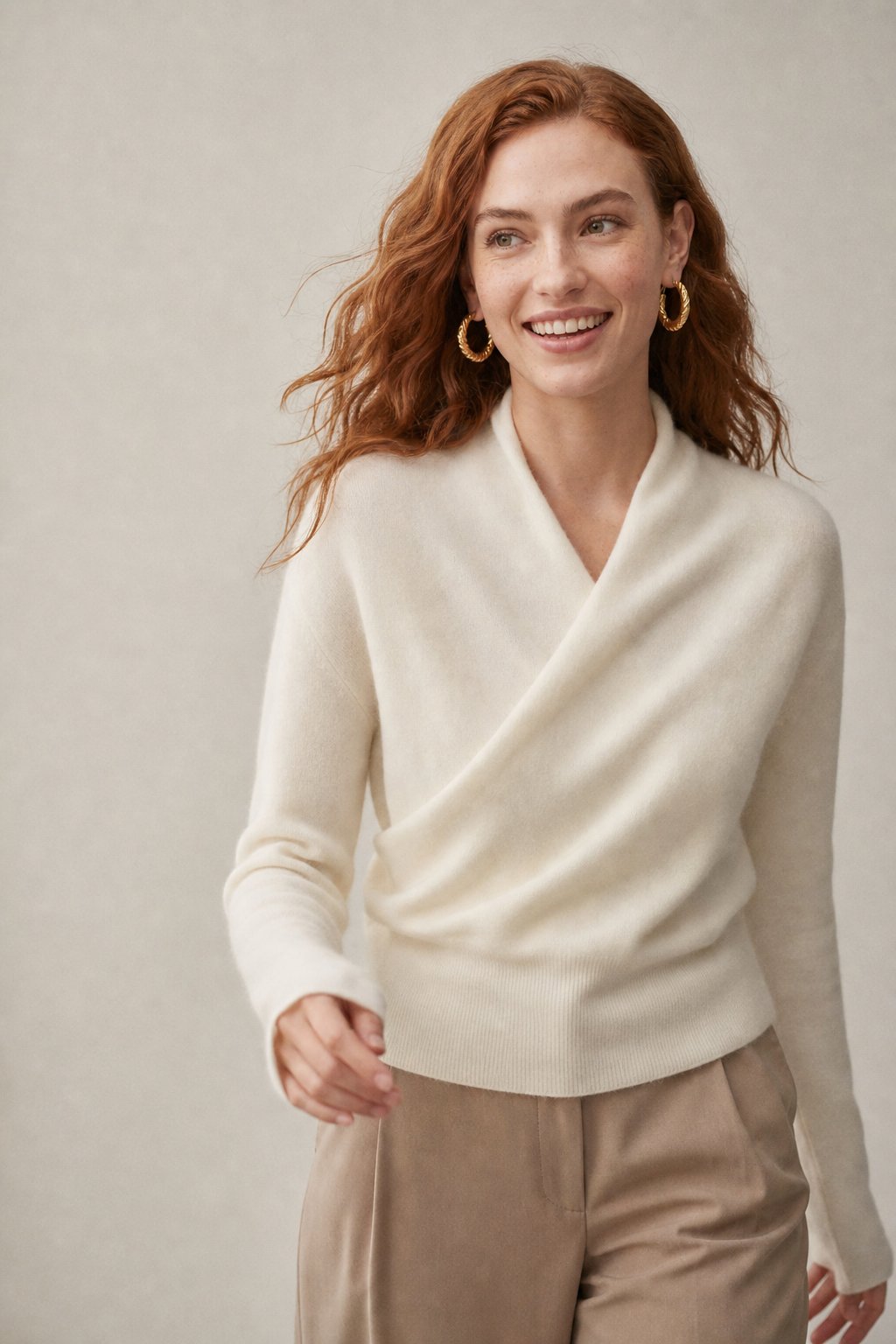 Ivy | Womens Wrap Sweater Long Sleeve Relaxed