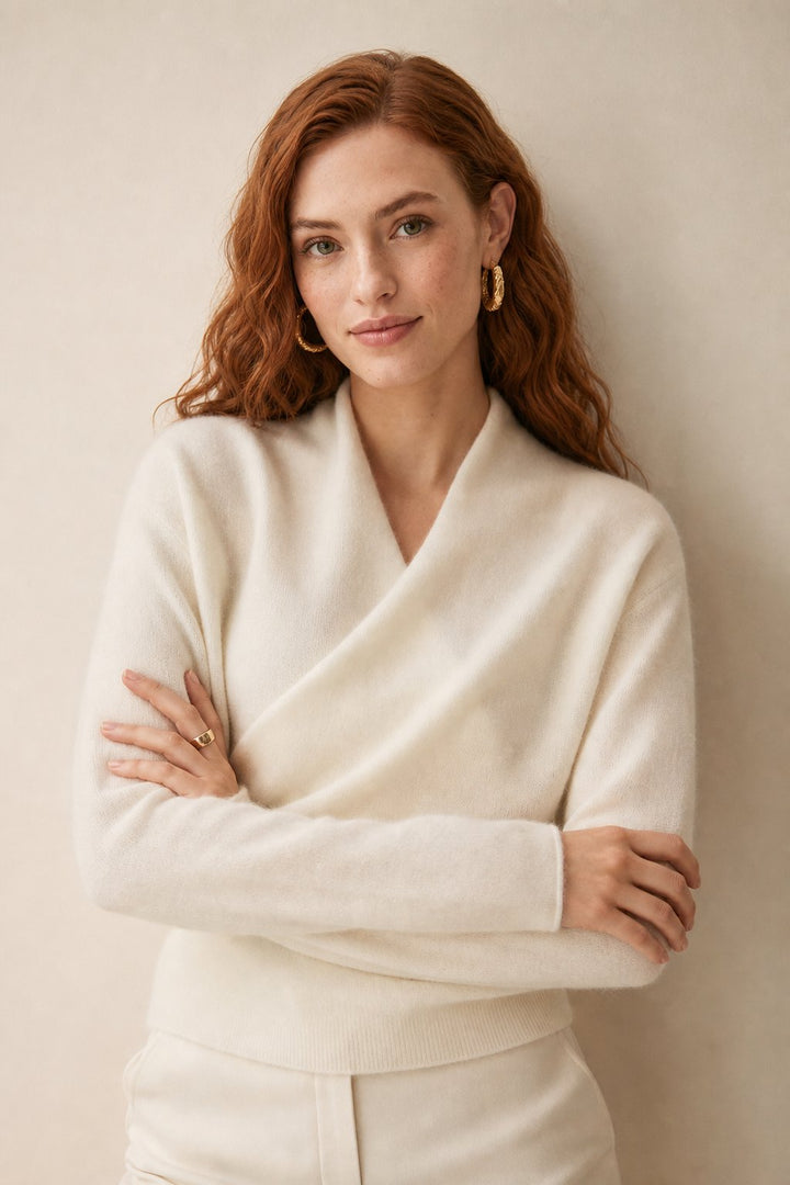 Ivy | Womens Wrap Sweater Long Sleeve Relaxed