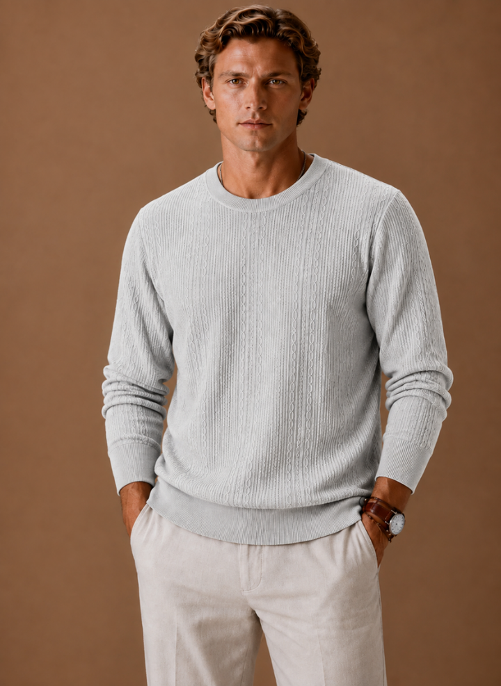 Seth mens crewneck knit sweater