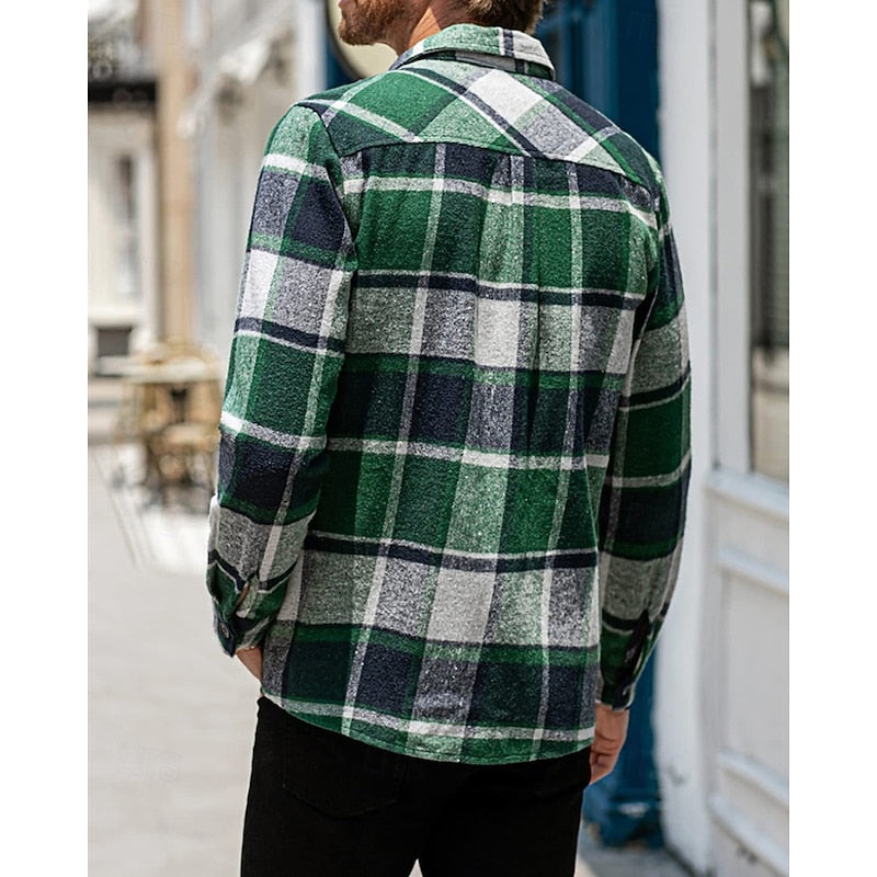 Liam | Mens Plaid Flannel Shacket