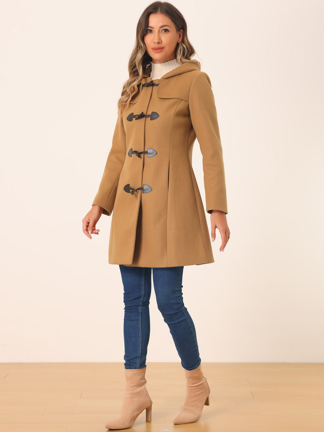 Odette | Womens Hooded Toggle Duffle Coat