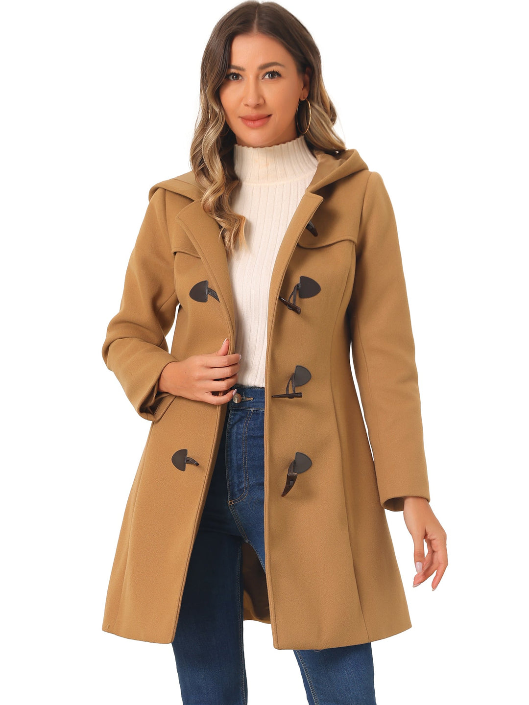 Odette | Womens Hooded Toggle Duffle Coat