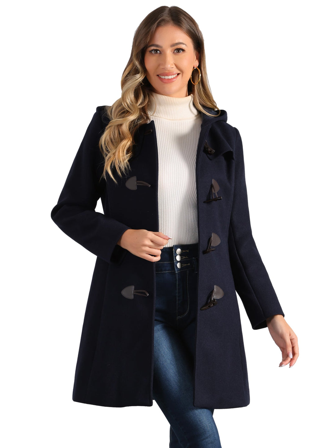 Odette | Womens Hooded Toggle Duffle Coat