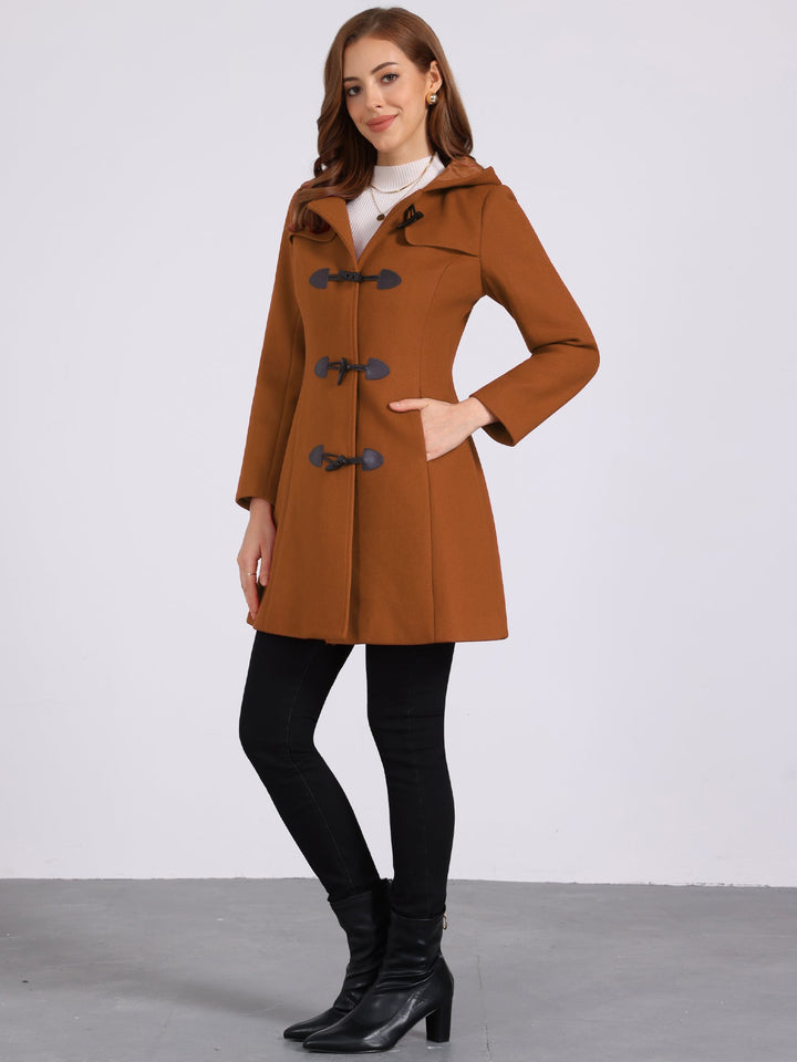 Odette | Womens Hooded Toggle Duffle Coat