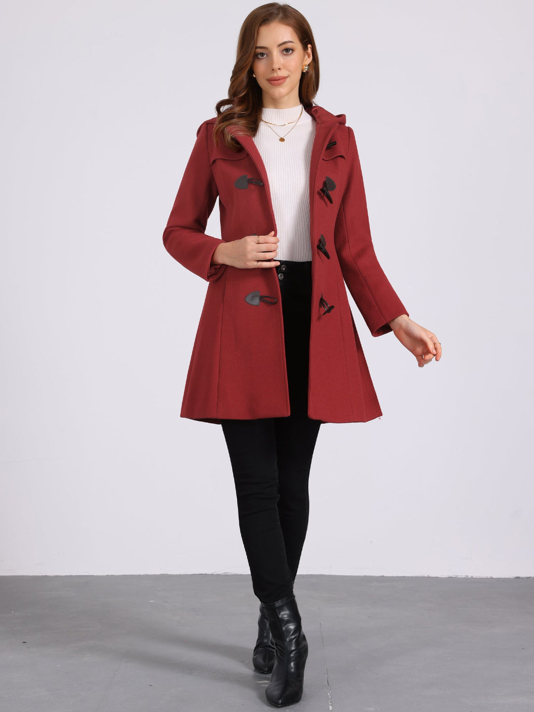 Odette | Womens Hooded Toggle Duffle Coat