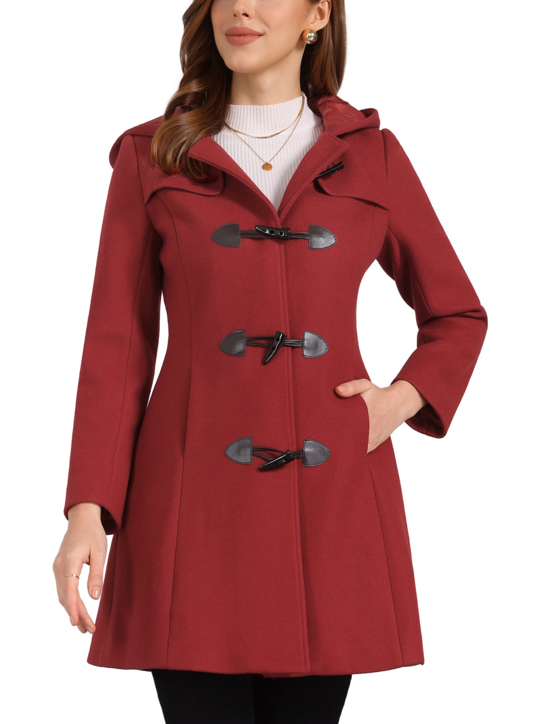 Odette | Womens Hooded Toggle Duffle Coat