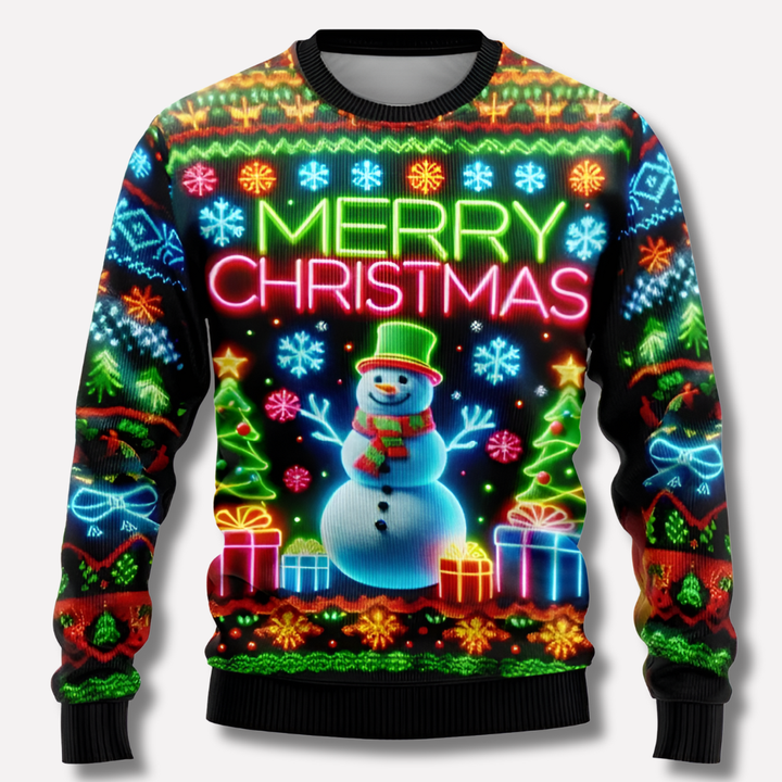 Jamie | Christmas Sweaters Crewneck Neon Print Long Sleeve