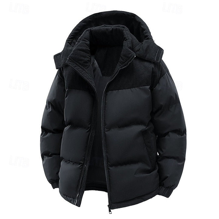 Phoenix | Hooded Quilted Corduroy Puffer Jacket