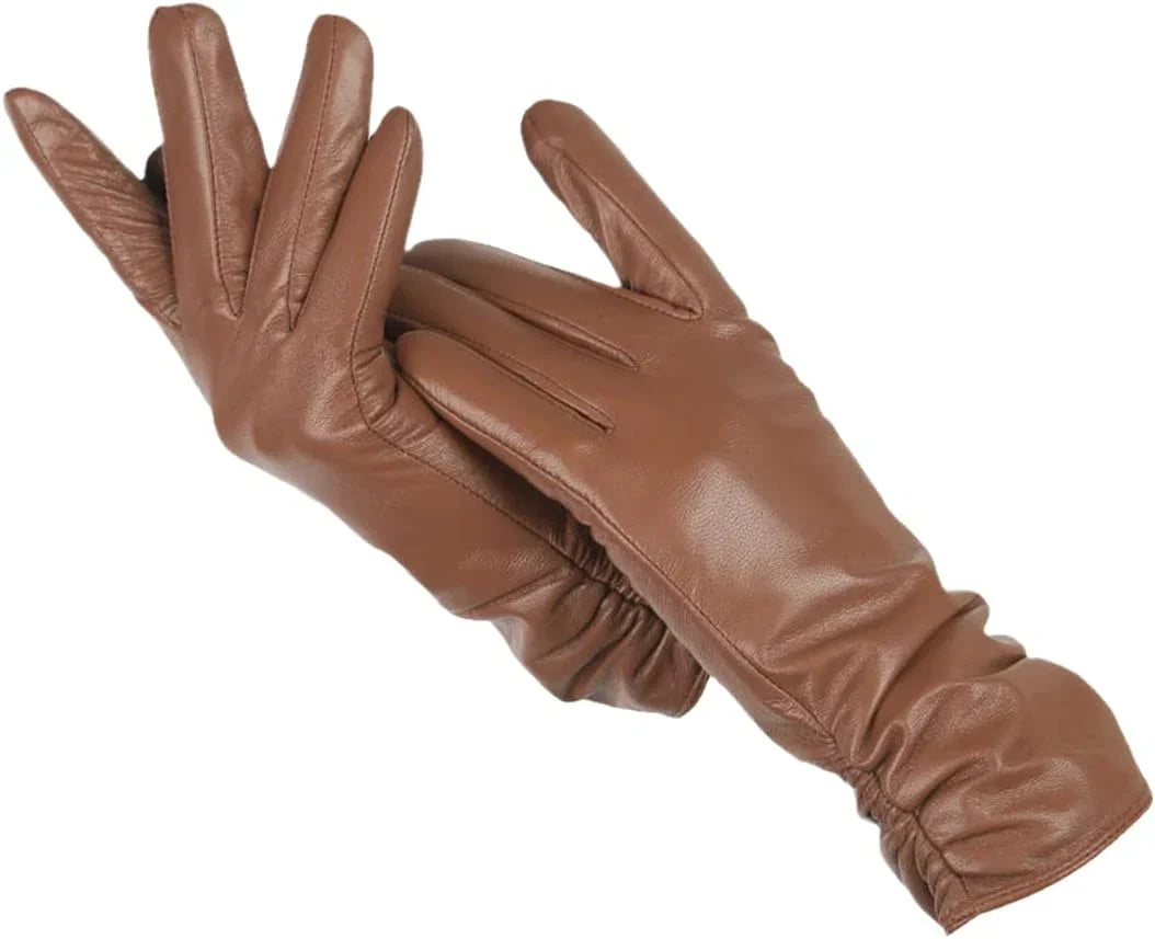 Eve | Leather Gloves Fitted Wrist Smooth Pull on
