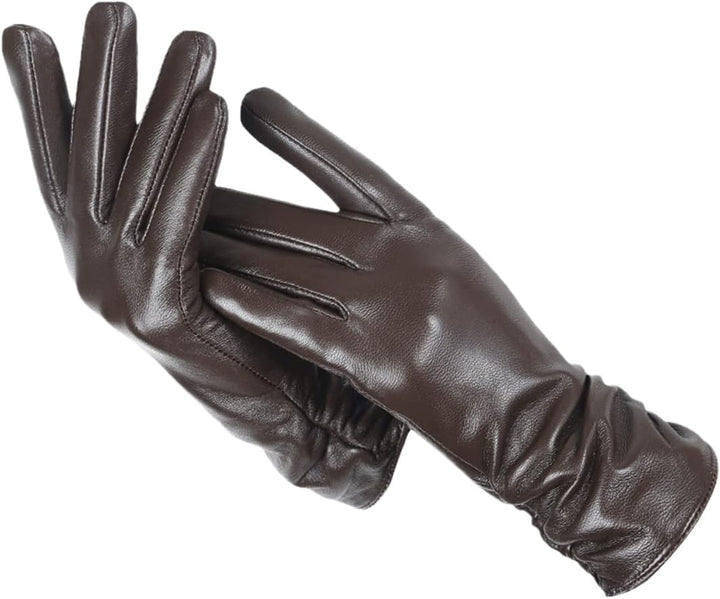 Eve | Leather Gloves Fitted Wrist Smooth Pull on