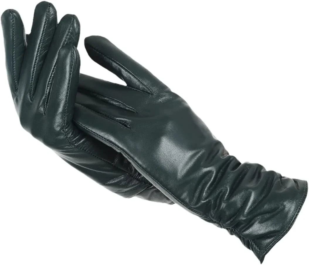 Eve | Leather Gloves Fitted Wrist Smooth Pull on