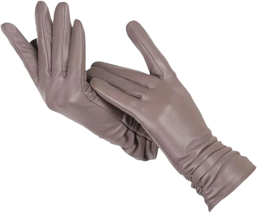 Eve | Leather Gloves Fitted Wrist Smooth Pull on
